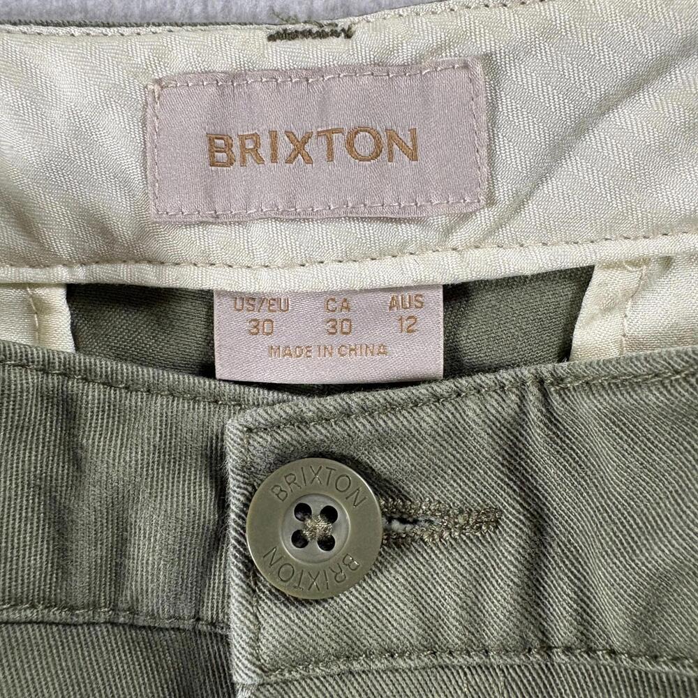Brixton Pants Womens 30 Olive Straight Chino Casual Skate Streetwear Fit Vintage - Picture 4 of 9